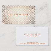 Geavanceerde gouden en witte Oranje tekst Visitekaartje (Voorkant / Achterkant)