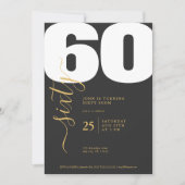 Geavanceerde gouden kalligrafie Verjaardag uitnodi Kaart (Voorkant)