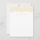 Geavanceerde gouden kant Elegante bruiloft Blank Bedankkaart (Voorkant)