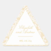 Geavanceerde gouden kant Elegante bruiloft Sticker (Voorkant)