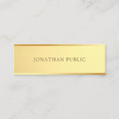 Geavanceerde gouden look Sjabloon Elegant Modern Mini Visitekaartje (Voorkant)