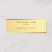 Geavanceerde gouden look Sjabloon Elegant Modern Mini Visitekaartje (Achterkant)