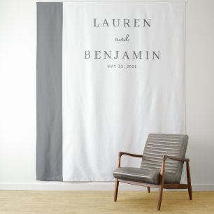 Geavanceerde Grijze Minimalistische Namen Wandkleed