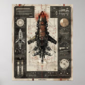 Geavanceerde hyperrealistische infographics schema poster (Voorkant)