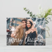 Geavanceerde kerststerfoto voor penseel feestdagenkaart (Staand voorkant)