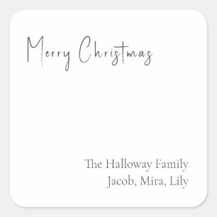 Geavanceerde kerstvierkant Sticker met cadeautjes 