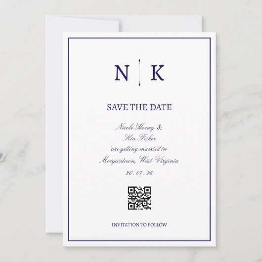 Geavanceerde Klassieke Sla de Datum Op Save The Date (Voorkant)