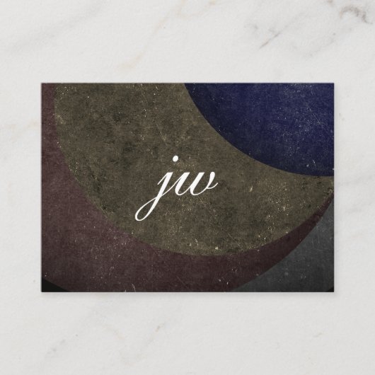 Geavanceerde kleurenbloktextuur met monogram visitekaartje (Voorkant)