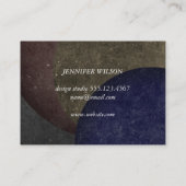 Geavanceerde kleurenbloktextuur met monogram visitekaartje (Achterkant)