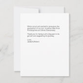 Geavanceerde kleuterschool Afstuderen Aankondiging (Achterkant)