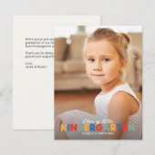 Geavanceerde kleuterschool Afstuderen Aankondiging (Voorkant / Achterkant)