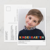 Geavanceerde kleuterschool Afstuderen Aankondiging Briefkaart (Voorkant / Achterkant)