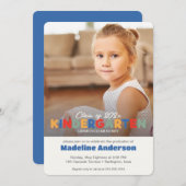 Geavanceerde kleuterschool Afstuderen Uitnodiging (Voorkant / Achterkant)