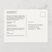 Geavanceerde kleuterschool Afstuderen Uitnodiging (Achterkant)