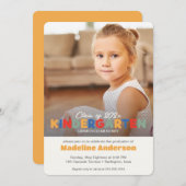 Geavanceerde kleuterschool Afstuderen Uitnodiging (Voorkant / Achterkant)