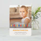 Geavanceerde kleuterschool Afstuderen Uitnodiging (Staand voorkant)