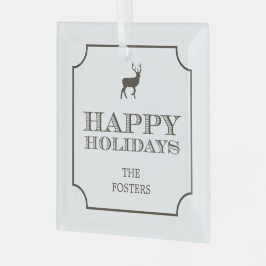 Geavanceerde Label-aangepaste versieringen Glas Ornament (Voorkant links)