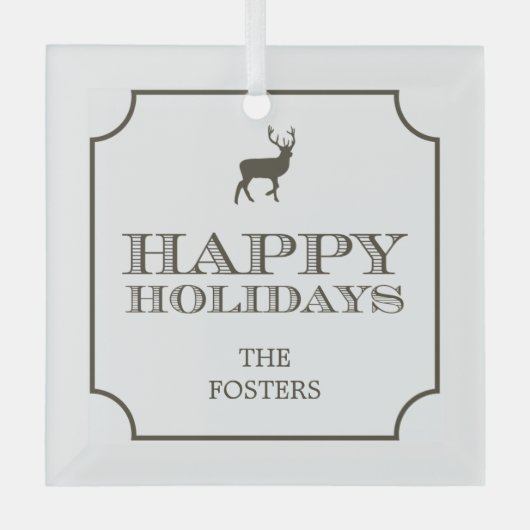 Geavanceerde Label-aangepaste versieringen Glas Ornament (Voorkant)