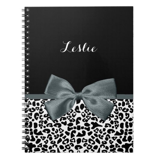 Geavanceerde luipaard — Grijze hoes afdrukken met  Notitieboek (Voorkant)