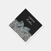 Geavanceerde luipaard — grijze hoes met naam afdru servetten (Hoek)