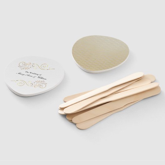 Geavanceerde luxe 2 bruiloft programma handwaaier (Niet-gemonteerd)