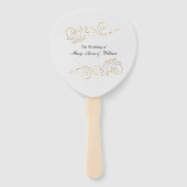 Geavanceerde luxe 2 bruiloft programma handwaaier (Voorkant)