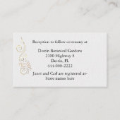 Geavanceerde luxe gouden bruiloft informatie informatiekaartje (Voorkant)