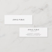 Geavanceerde Moderne Clean Designer Plain Mini Visitekaartje (Voorkant / Achterkant)