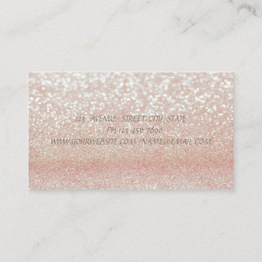 Geavanceerde moderne Glittery Bokeh Visitekaartje (Achterkant)