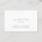 Geavanceerde Moderne Minimalistische Sjabloon Tren Visitekaartje (Achterkant)