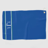 Geavanceerde Monogram marine White Golf Towel Golfhanddoek (Horizontaal)
