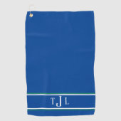 Geavanceerde Monogram marine White Golf Towel Golfhanddoek (Voorkant)