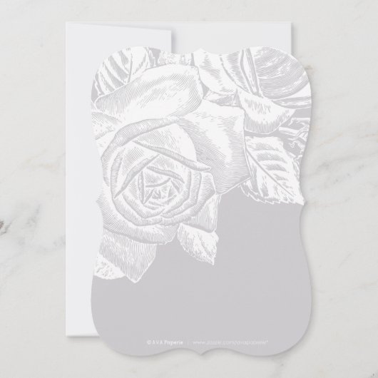 Geavanceerde monogram minimalistische bruiloft kaart (Achterkant)