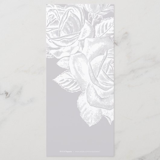 Geavanceerde monogram minimalistische bruiloft menu (Achterkant)