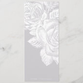 Geavanceerde monogram minimalistische bruiloft menu (Achterkant)