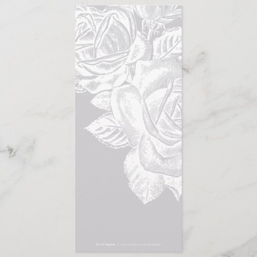 Geavanceerde monogram minimalistische bruiloft menu (Achterkant)