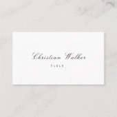 Geavanceerde monogram minimalistische bruiloft plaatskaartje (Voorkant)