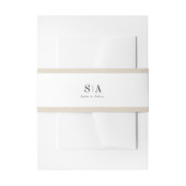 Geavanceerde monogram minimalistische bruiloft uitnodigingen wikkel (Voorkant Voorbeeld)