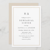 Geavanceerde monogram minimalistische repetitie Di Kaart (Voorkant / Achterkant)