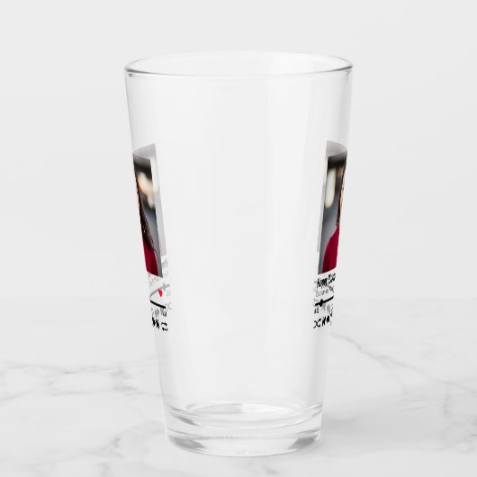 Geavanceerde naam Happy Birthday Foto Glas (Links)