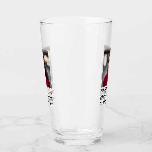 Geavanceerde naam Happy Birthday Foto Glas (Rechts)