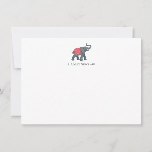 Geavanceerde olifantenikaart met flatpanel notitiekaartje (Voorkant)