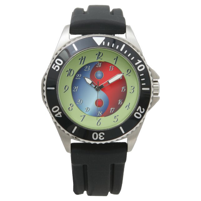 Geavanceerde Olijf - Yen Yang Watch Horloge (Voorkant)