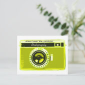 Geavanceerde Olive Camera Fotografie Business Briefkaart (Staand voorkant)