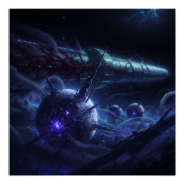 Geavanceerde onderzoeksduikboot navigeert mijnenve perfect poster