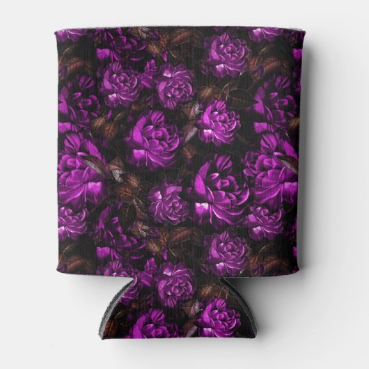 Geavanceerde paarse bloemen blikjeskoeler (Voorkant)