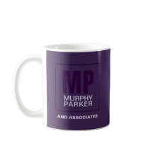 Geavanceerde Paarse Business Monogram Logo Coffee