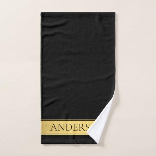 Geavanceerde presentatie | Faux goud & zwart v2 Bad Handdoek (Handdoek)