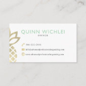 Geavanceerde professionele organisatie, aangepast visitekaartje (Achterkant)