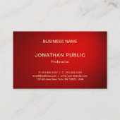 Geavanceerde Red Damask Gold Professional Trendy Visitekaartje (Achterkant)